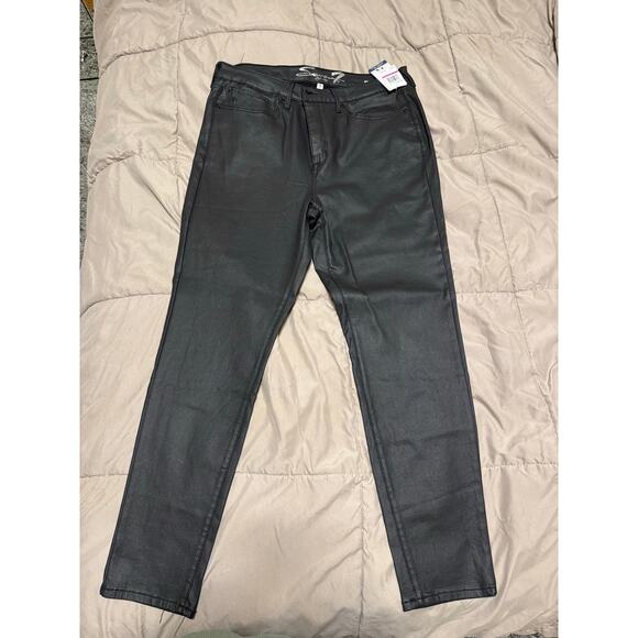 Seven Denim - Seven Jeans Black Skinny Coated Jeans size 16 - NWT!